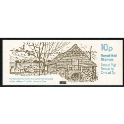 10p Farm Buildings No.6 "Sussex".DP31 Perf E1. Book Marker Bar on Cover. SG FA8