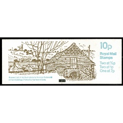 10p Farm Buildings No.6 "Sussex".DP31 Perf E1. Book Marker Bar on Cover. SG FA8