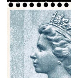 £1.30 Postal History No.2 "The Downey Head" Left Margin Pane DP48 Perf E1. Listed constant variety "spot on chin"