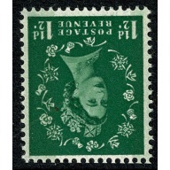 1960 1½d green. Watermark Crowns. Two Bands Green Phosphor. WATERMARK INVERTED. SG 611wi (g) SG Spec. S32a