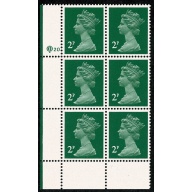 2p green. ACP/PVAD 15 x 14. lower left Q20 cyl. block of six.