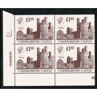 1988 Castle £1.50. Plate 2G block of four.