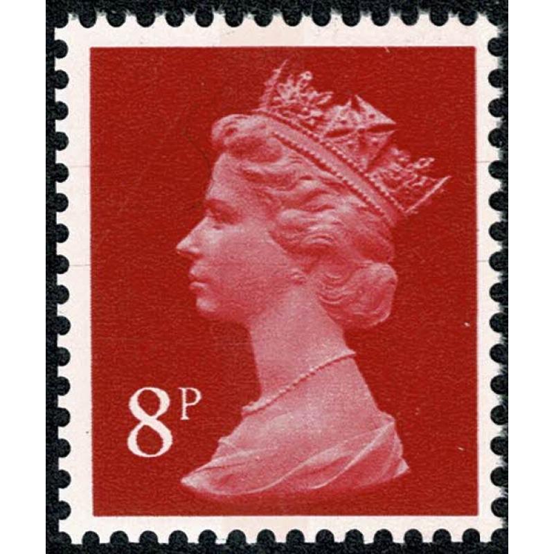 8p red FCP/PVAD CB  4mm Head B2 value high Chambon Printing ex  DP36A. 10p London 1980 booklet