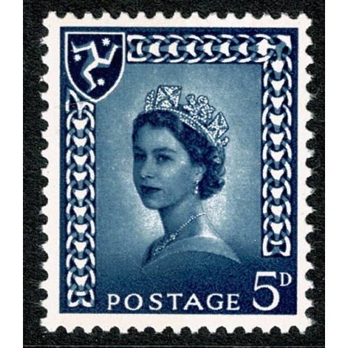 Isle of Man. 5d royal blue. No Wmk. SINGLE BROAD PHOSPHOR BAND. SG Spec. XM11b.