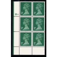 2p green. ACP/PVAD 15 x 14. lower left Q12 cyl. block of six.